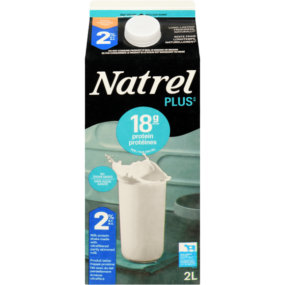 Natrel Natrel Plus 2% Lactose Free Enriched Milk 2 l, $0.43/100ml