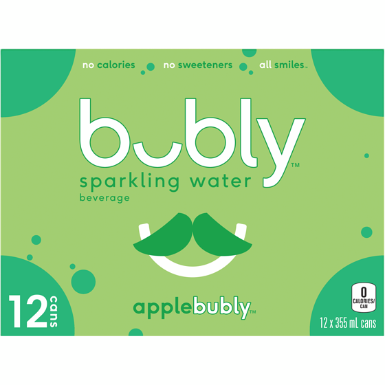 Bubly Sparkling Water Sparkling Water Apple 12x355.0 ml, $0.19/100ml