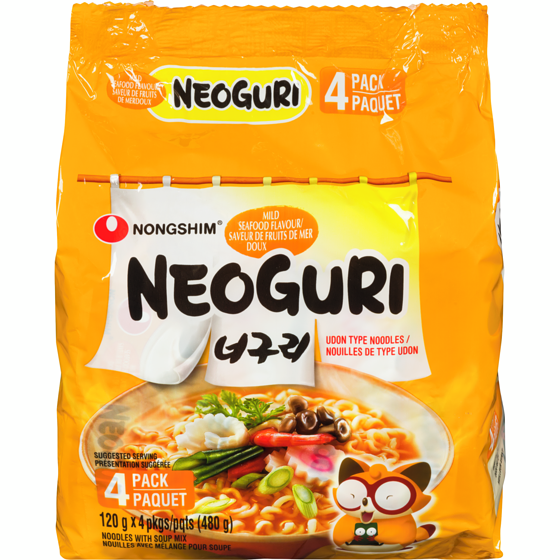 Nong Shim Neoguri nouilles avec mélange pour soupe saveur de fruits de mer doux 480 g, 1,10 $/100g