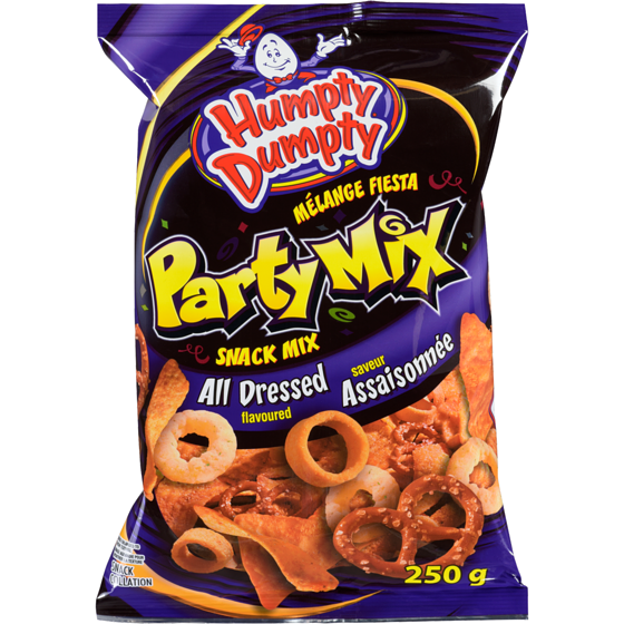 Humpty Dumpty Party Mix Snack Mix All Dressed Flavoured Snack 250 g, $2.00/100g