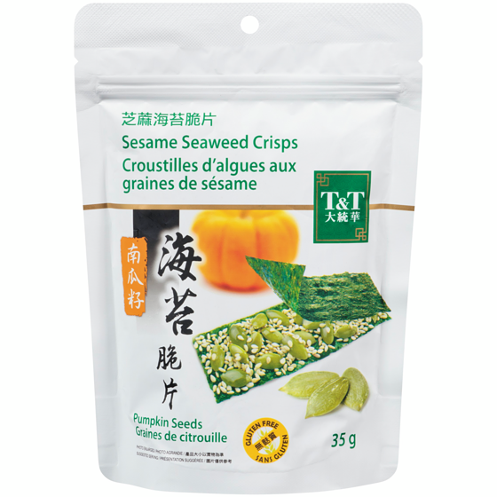 T&T Sesame Seaweed Pumpkin Seeds 35 g, $6.54/100g