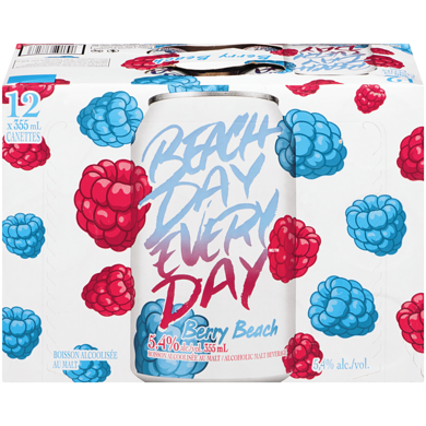 Beach Day Every Day Boisson alcoolisée au malt berry beach (Pièce d’identité requise au moment du ramassage) 12x355.0 ml, 0,63 $/100ml