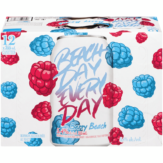 Beach Day Every Day Boisson alcoolisée au malt berry beach (Pièce d’identité requise au moment du ramassage) 12x355.0 ml, 0,63 $/100ml