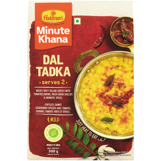Haldiram’s Dal Tadka Minute Khana doux 300 g, 0,93 $/100g
