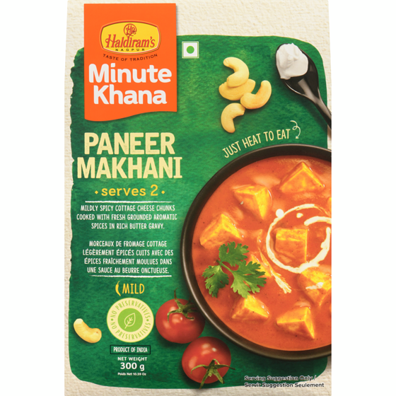Haldiram Minute Khana Paneer Makhani Mild 300 g, $0.93/100g
