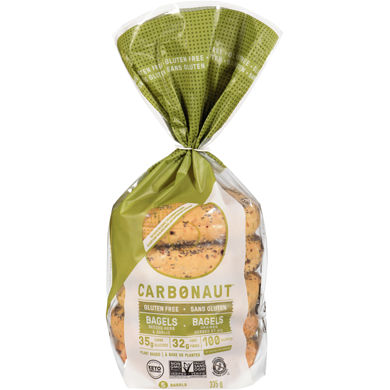 Carbonaut Gluten Free Bagels Seeded Herb & Garlic 335 g, $2.39/100g