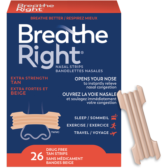 Breathe Right Bandelettes nasales Transparentes, extra fortes 26 ea, 0,73 $/1ch