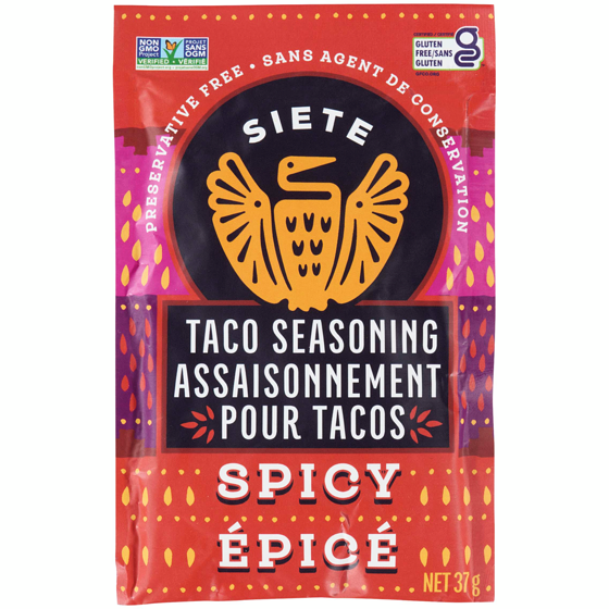 Siete Taco Seasoning Spicy 37 g, $9.46/100g