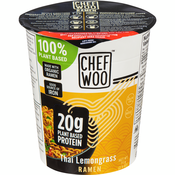Chef Woo Thai Lemongrass Ramen Cups 71 g, $3.51/100g