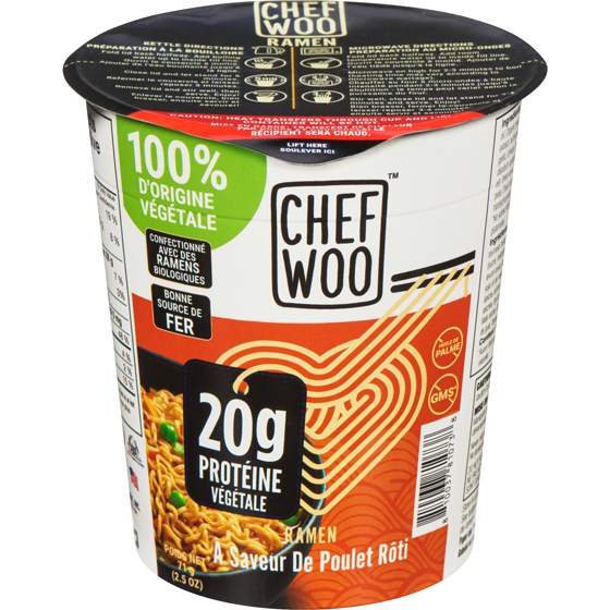 Chef Woo Bols au poulet rôti ramens 71 g, 3,51 $/100g