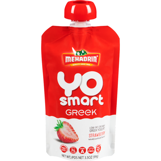 Mehadrin Strawberry Low-Fat Creamy Greek Yogurt 99 g, $3.02/100g