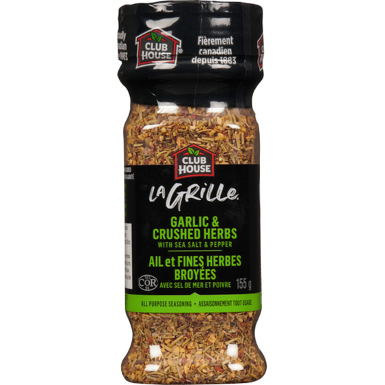 Club House Ail Et Herbes Concassées Au Sel De Mer Et Au Poivre 155 g, 5,80 $/100g