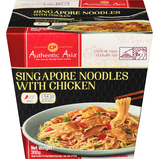 Charoen Pokphand Authentic Asia Singapore Noodles With Chicken Spicy 300 g, $1.66/100g