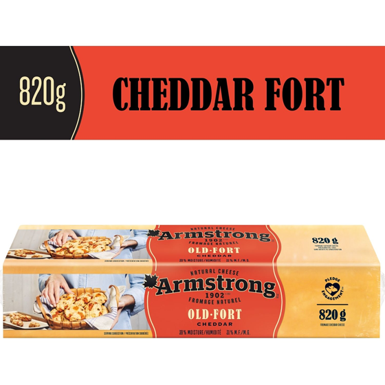 Armstrong Fromage Cheddar fort 820 g, 1,58 $/100g
