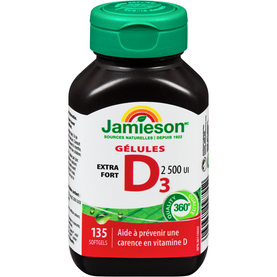 Jamieson Vitamine D3 Extra Fort Gélules 135 ea, 0,08 $/1ch