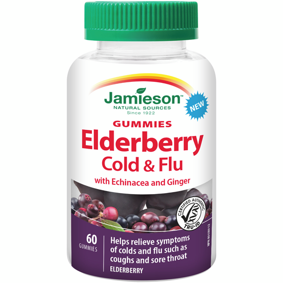 Jamieson Elderberry Cold & Flu Gummy 60 ea, $0.35/1ea