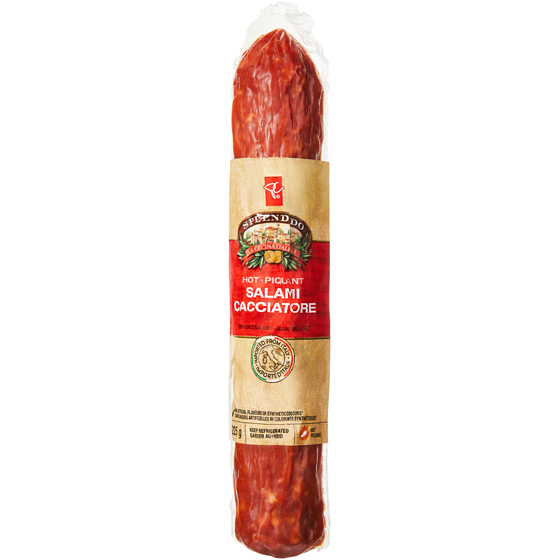 PC Splendido Splendido Dry-Cured Salami Cacciatore Hot  225 g, $5.33/100g