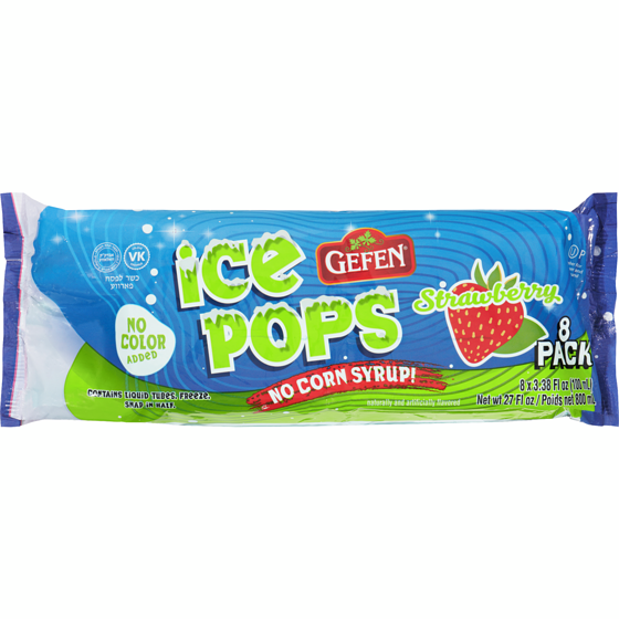 Gefen Ice Pops Strawberry 792 g, $0.76/100g