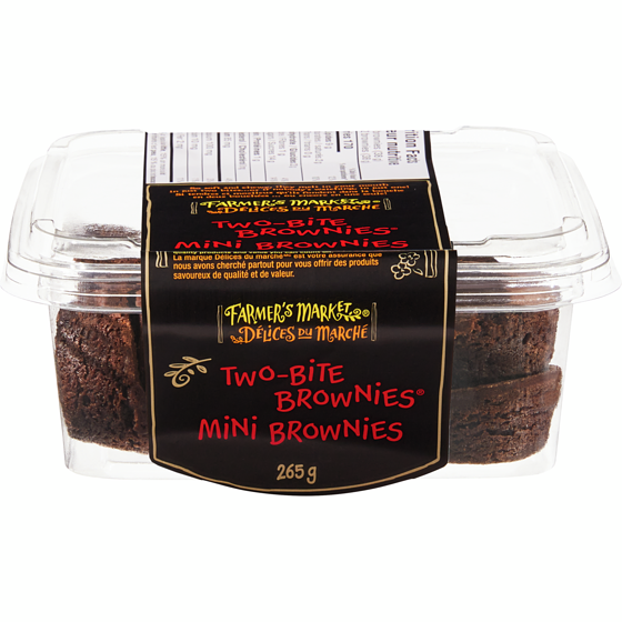 Délices du Marché Mini brownies 265 g, 1,88 $/100g
