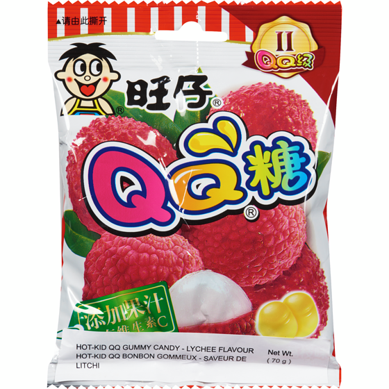 Hot Kid Qq Gummy Candy Lychee Flavour 70 g, $1.84/100g