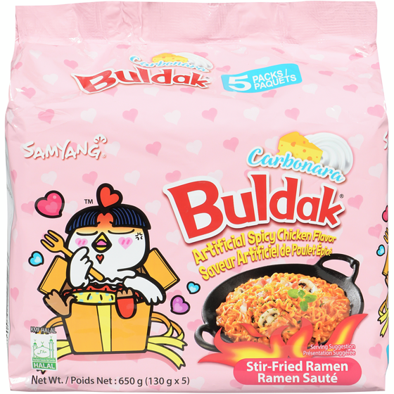 Samyang Stir-Fried Noodle Hot Chicken Ramen, Carbo 650 g, $1.23/100g