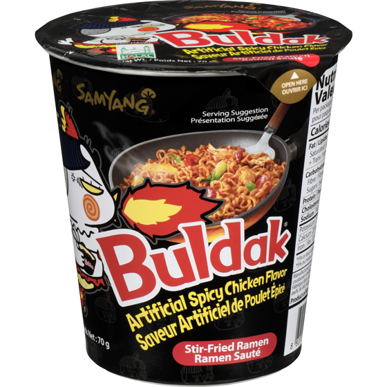 Samyang Stir-Fried Noodle Buldak Ramen, Hot Chicken Flavour 70 g, $3.27/100g