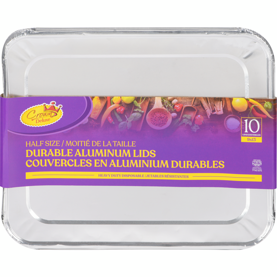 Crown Durable Aluminum Lids Half Size 1 ea, $7.49/1ea