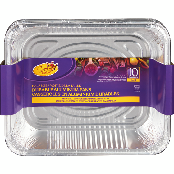 Crown Durable Aluminum Pans Half Size 1 ea, $9.99/1ea