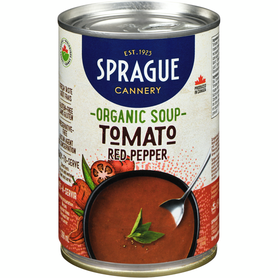 Sprague Tomato Red Pepper Organic Soup 398 ml, $0.83/100ml