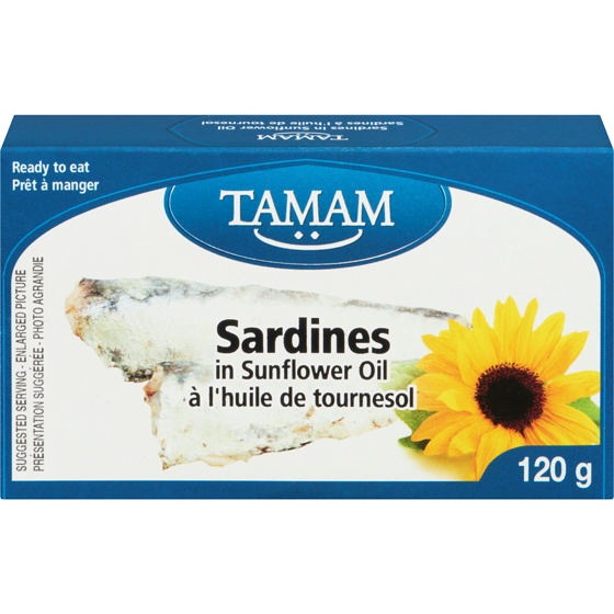 Tamam Sardines à l'huile de tournesol 120 g, 1,91 $/100g