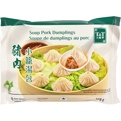 T&T Soupe de dumplings au porc 360 g, 1,80 $/100g