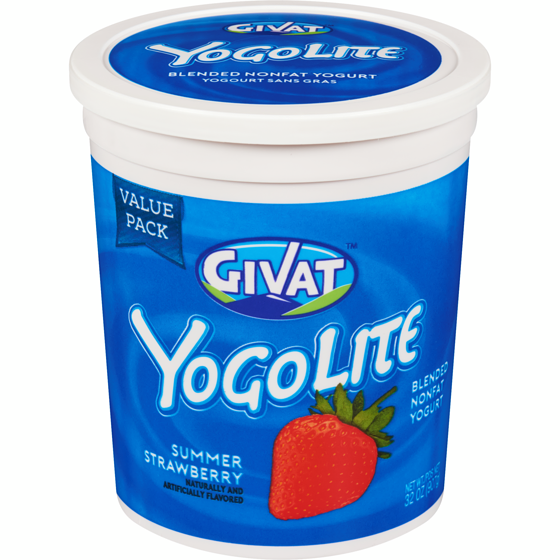 Givat Yogolite Blended Nonfat Yogurt Summer Strawberry Value Pack 907 g, $0.77/100g