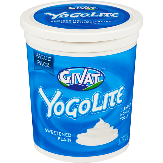 Givat Yogolite Blended Nonfat Yogurt Sweetened Plain Value Pack 907 g, $0.77/100g