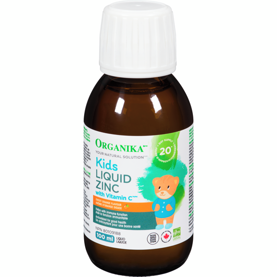 Organika Kids Liquid Zinc With Vitamin C Sweet Orange Flavour 100 ml, $30.99/100ml