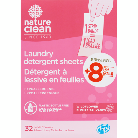 Nature Clean Bande de détergent à lessive, citron 32 ea, 0,31 $/1ch