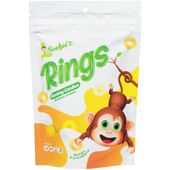 Soofee's Gummy Candies Rings Mango Pineapple 120 g, $2.08/100g