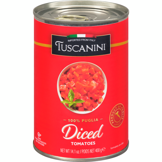 Tuscanini Diced Tomatoes 400 g, $0.88/100g