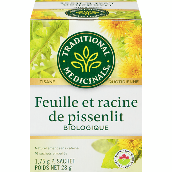 Traditional Medicinals Sachets emballés feuille et racine de pissenlit biologique 16 ea, 0,44 $/1ch