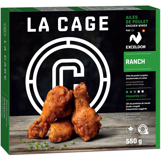 La Cage Ranch Chicken Wings 550 g, $2.18/100g