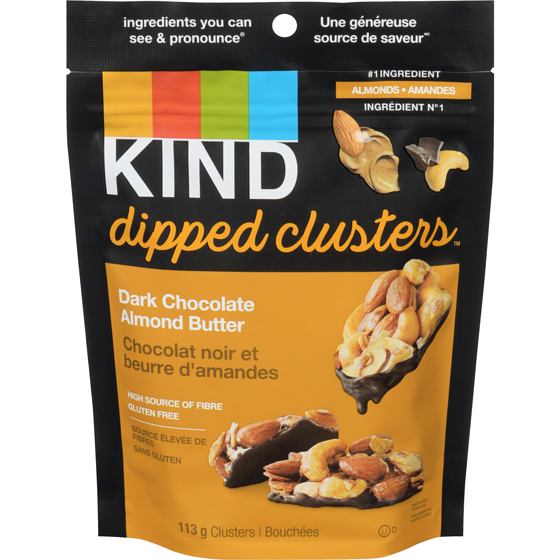 Kind Dipped ClustersMC Chocolat noir et beurre d'amande 113 g, 6,19 $/100g