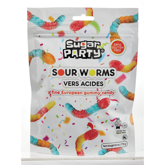 Shufra Gummy, Sour Worms 170 g, $4.11/100g