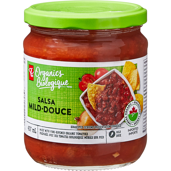 PC Organics Mild Salsa 437 ml, $1.26/100ml
