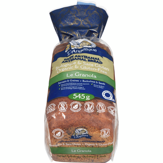 L Angelique  Lanq Le Granola Gf Org Bread 545 g, $2.11/100g