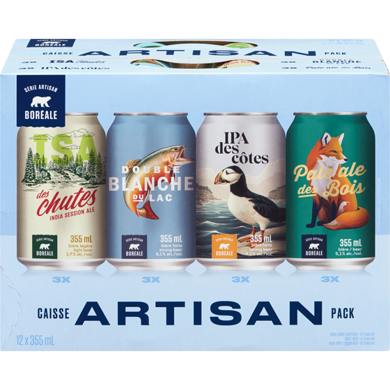 Boréale Caisse artisan (Pièce d’identité requise au moment du ramassage) 12x355.0 ml, 0,54 $/100ml