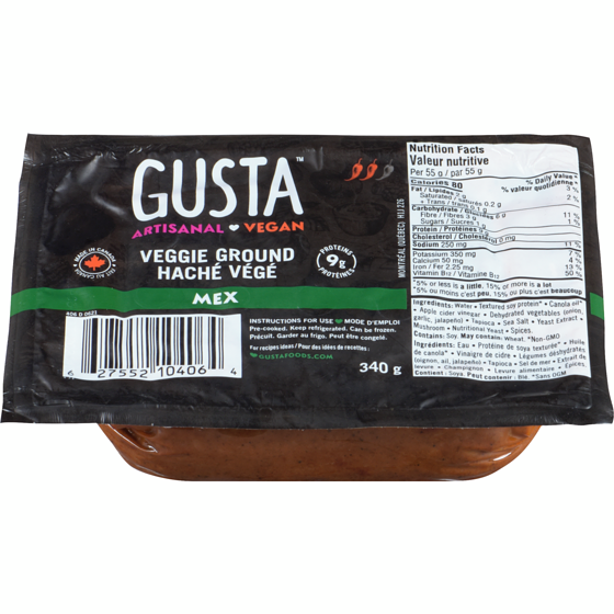 Gusta Haché végé mexicain 340 g, 1,62 $/100g