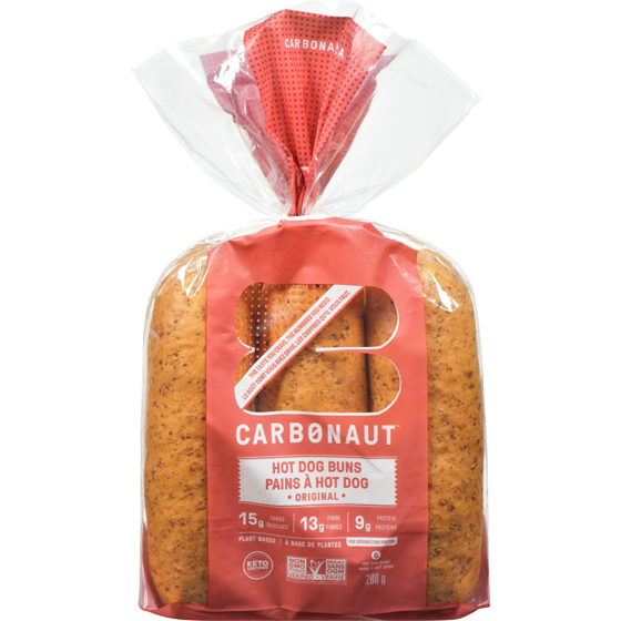 Carbonaut Hot Dog Buns Original 288 g, $3.43/100g
