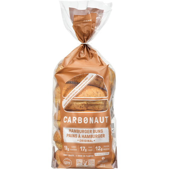 Carbonaut Hamburger Buns Original 315 g, $3.49/100g