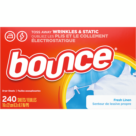 Bounce Dryer Sheet, Fresh Linen 240 ea, $0.06/1ea