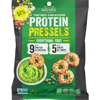 Dream Pretzels Protein pressels chips de bretzel fines et croustillantes tout 150 g, 3,33 $/100g
