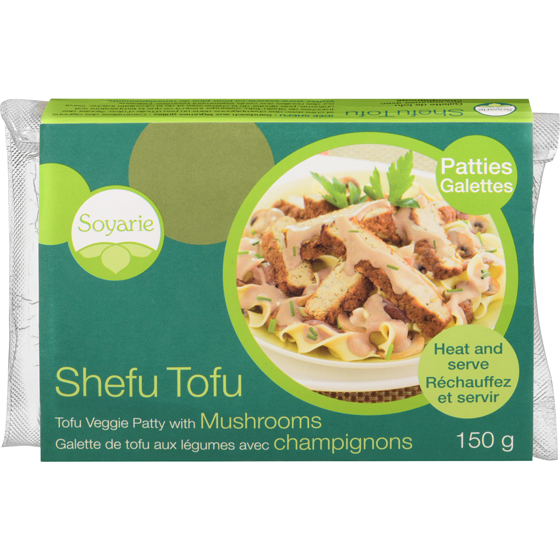 La Soyarie Shefu Tofu Veggie Patty with Mushrooms  150 g, $2.33/100g